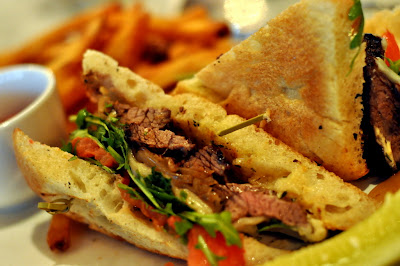 Steak Sandwich at Marble Lane in New York, NY - Photo by Taste As You Go