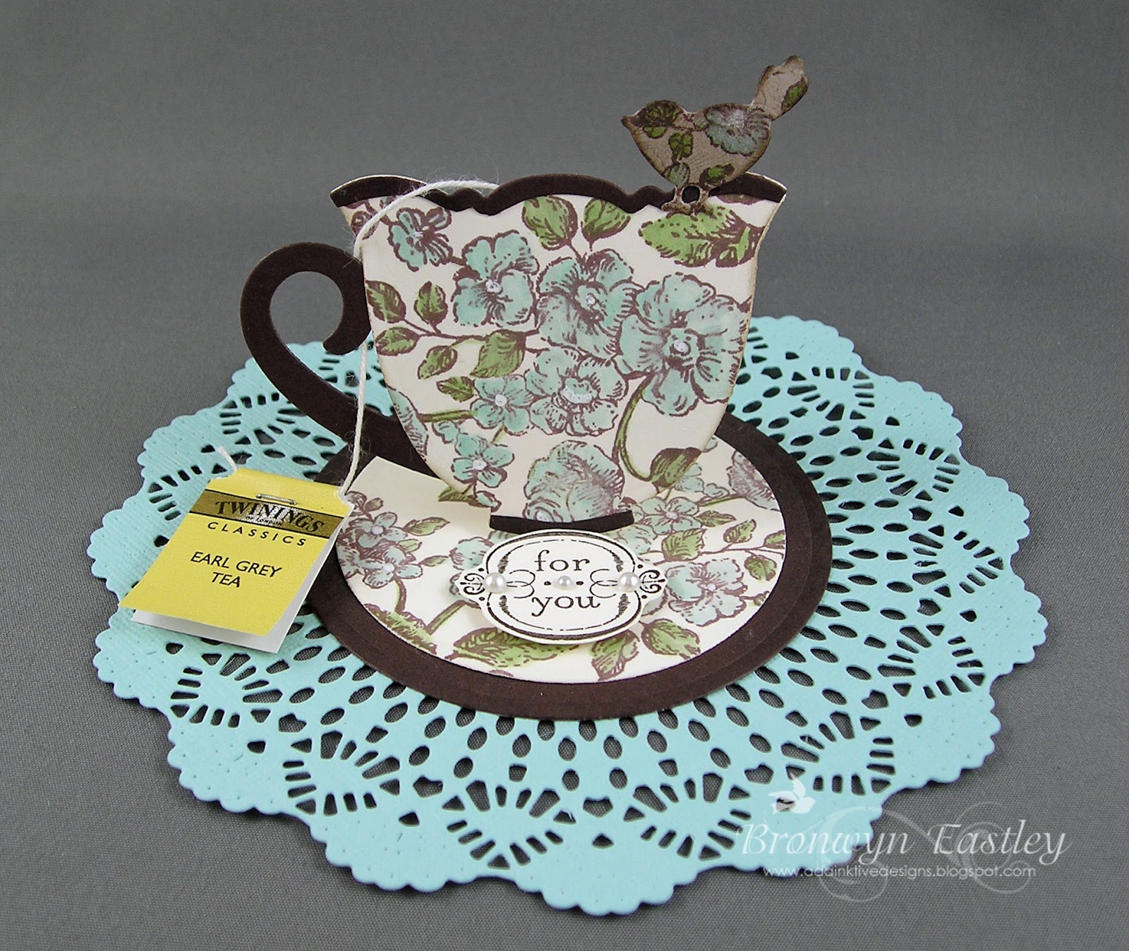 addINKtive designs at blogger Tea Cup Easel Card and a Little Give Away