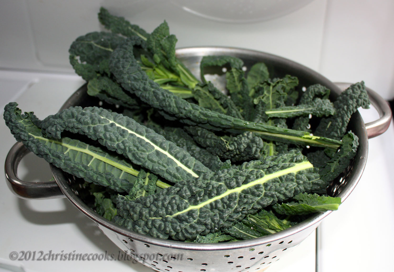 Christine Cooks Kale Pesto