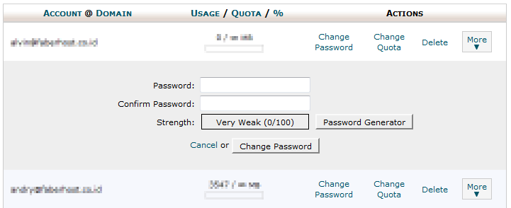 mengganti password salah satu akun email - AnekaHosting.com