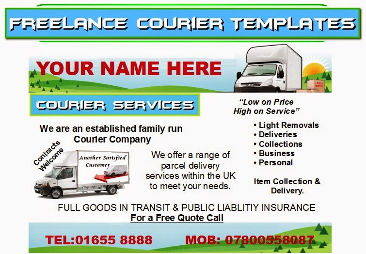 Freelance Courier Leafletsflyerbusiness Cards Business Start Up