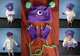 monster hat and mittens, monster mittens, make your own monster hat