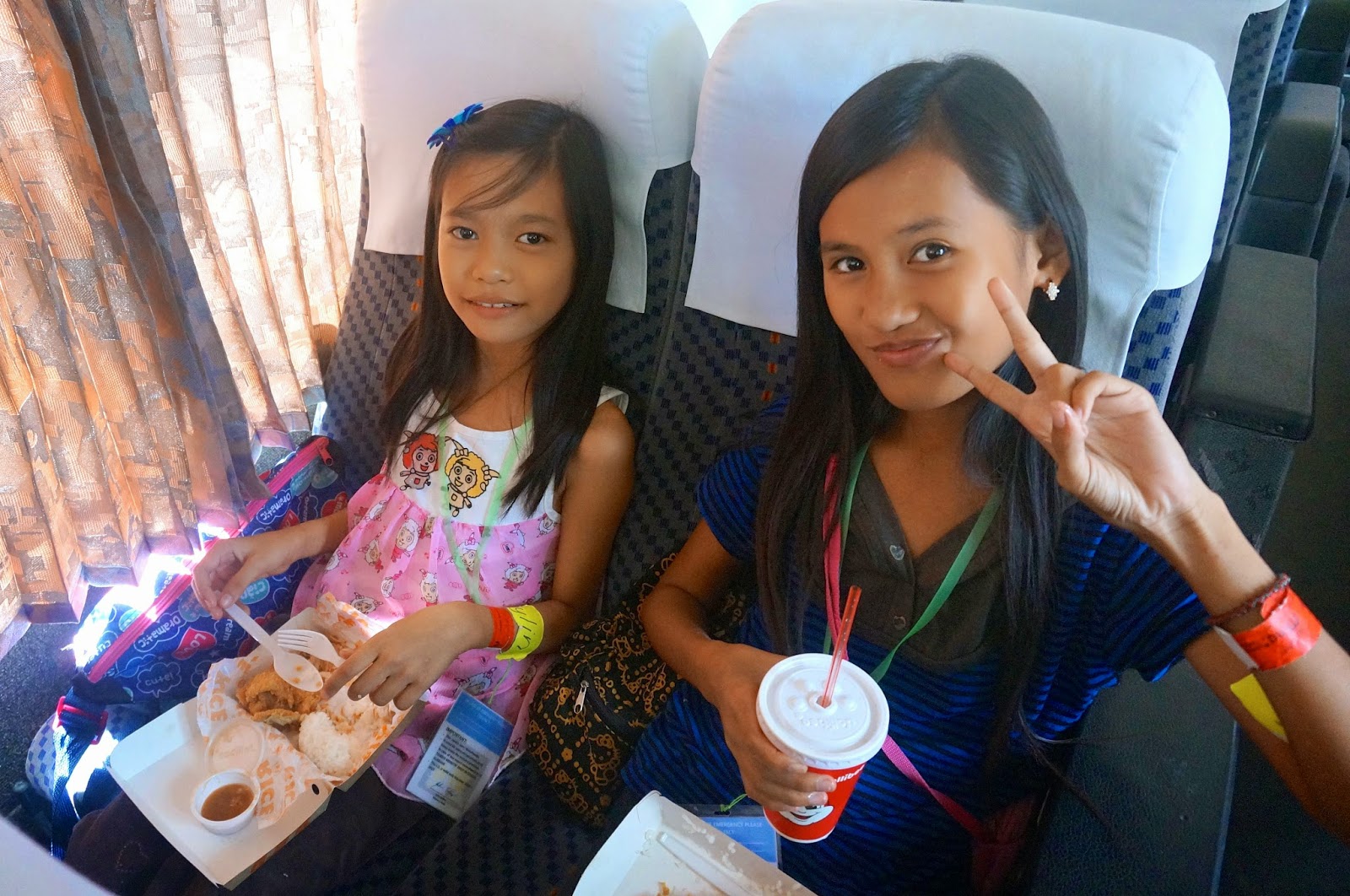 We enjoyed meals from the Filipino-favourite "Jollibee" on the bu...