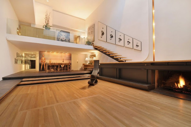 Photo of huge main living area with the fireplace