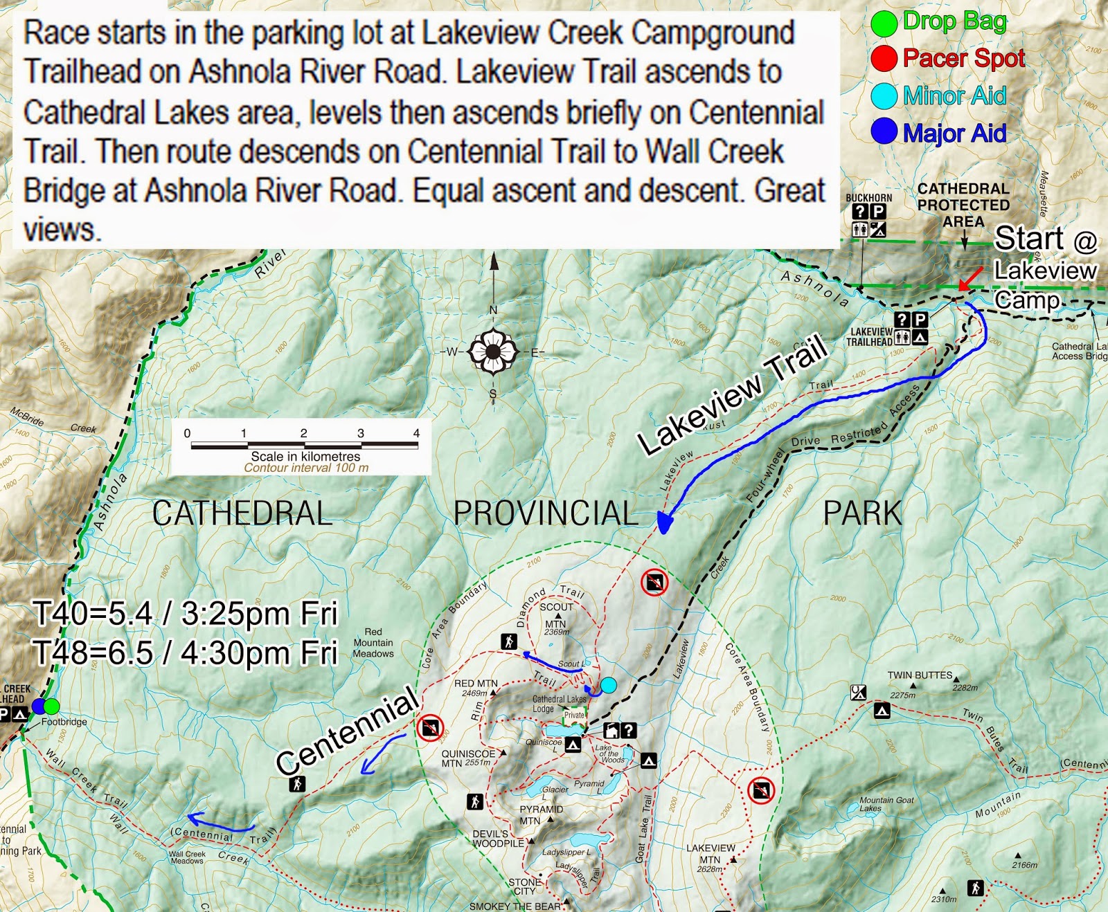 FatDog120 Race Course Trail Map