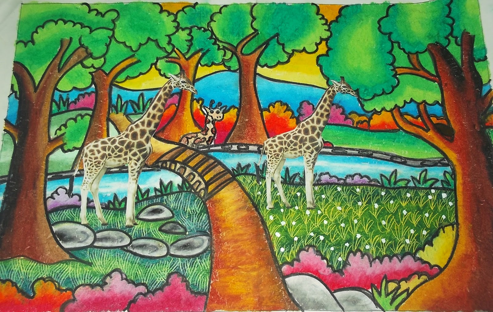 Rinna: Montase , Kolase, menggambar bentuk - hasil karyaku