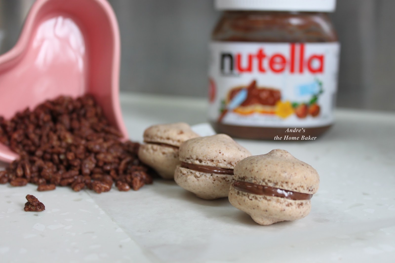♥ Coco Pops Macarons filled with Nutella ♥ Andre's the Home Baker