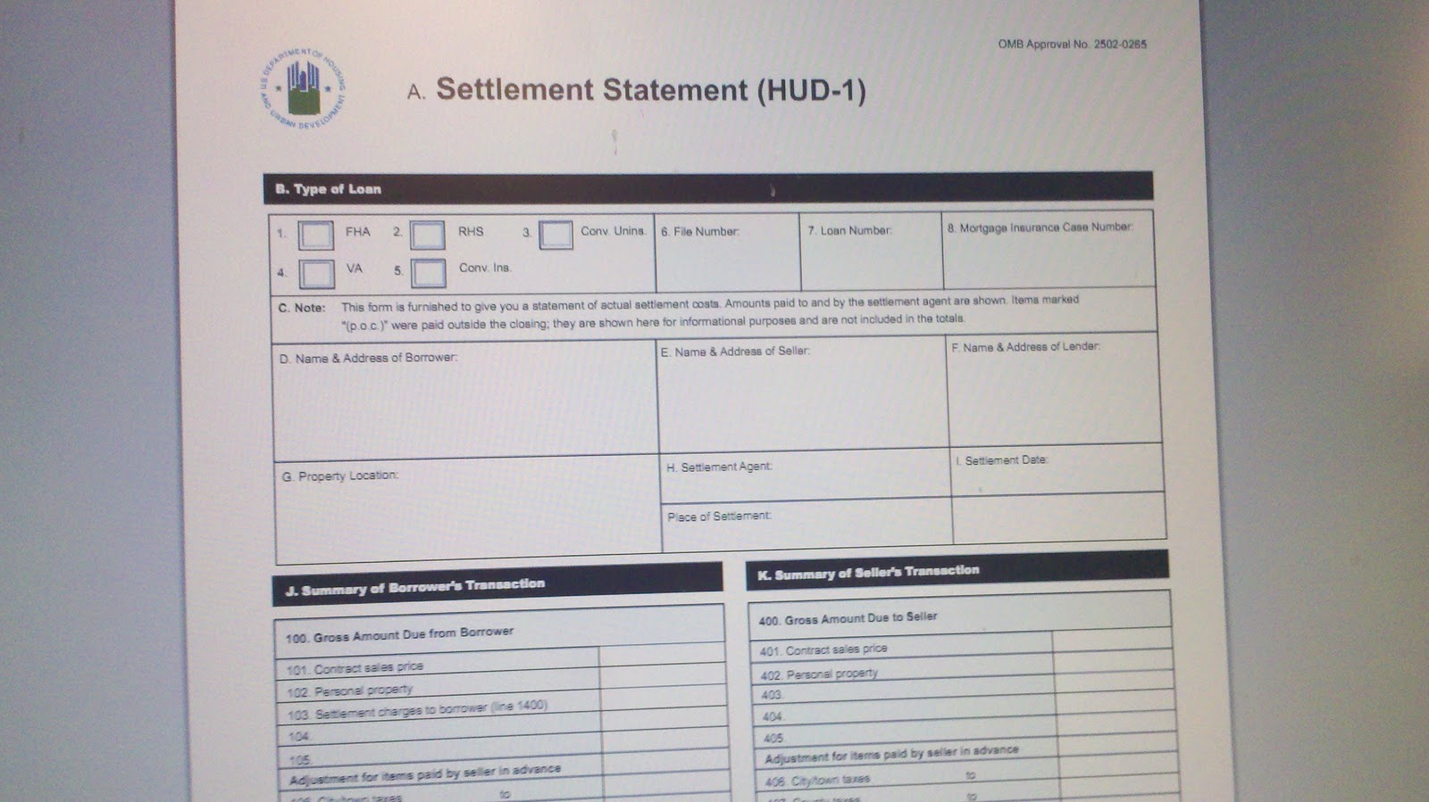 Hud Settlement Statement Review Before Closing
