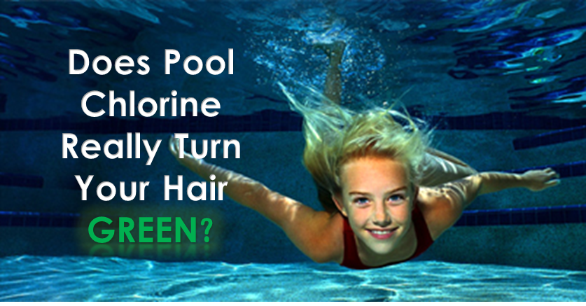 pool blonde hair green