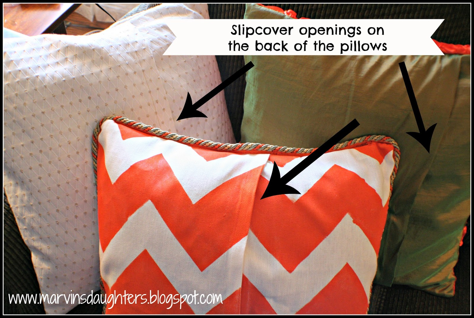 MarvinsDaughters DIY Pillow Slipcovers