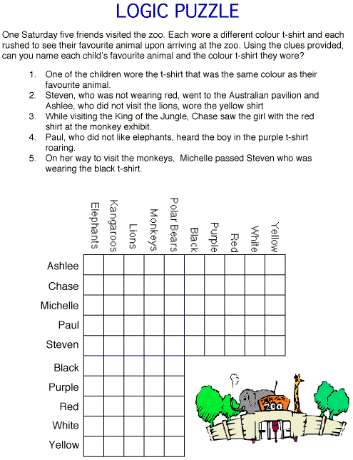 Puzzles and brain teaser worksheets   super
