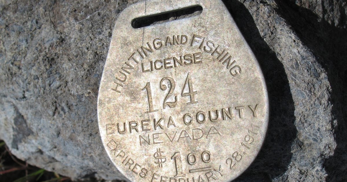 Utah Antique Bottle Cliche Nevada Hunting & Fishing License
