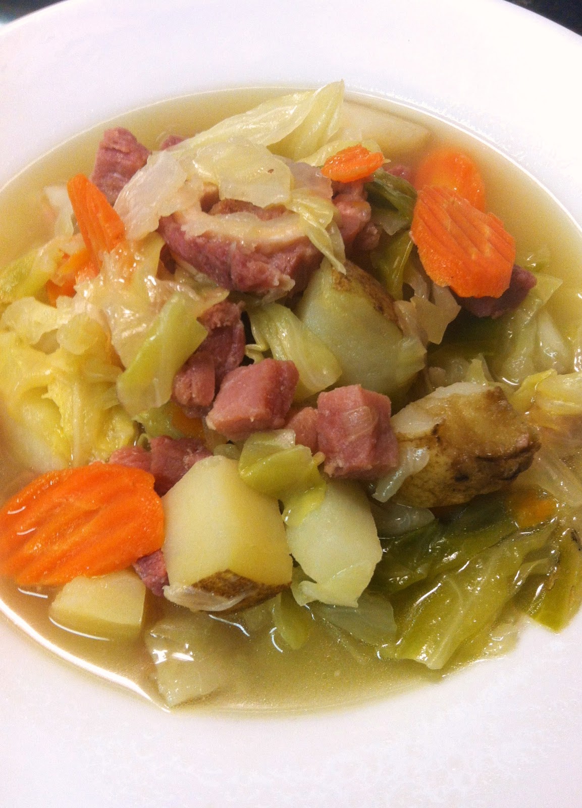 bonbons & biscotti Ham Cabbage and Potato Soup