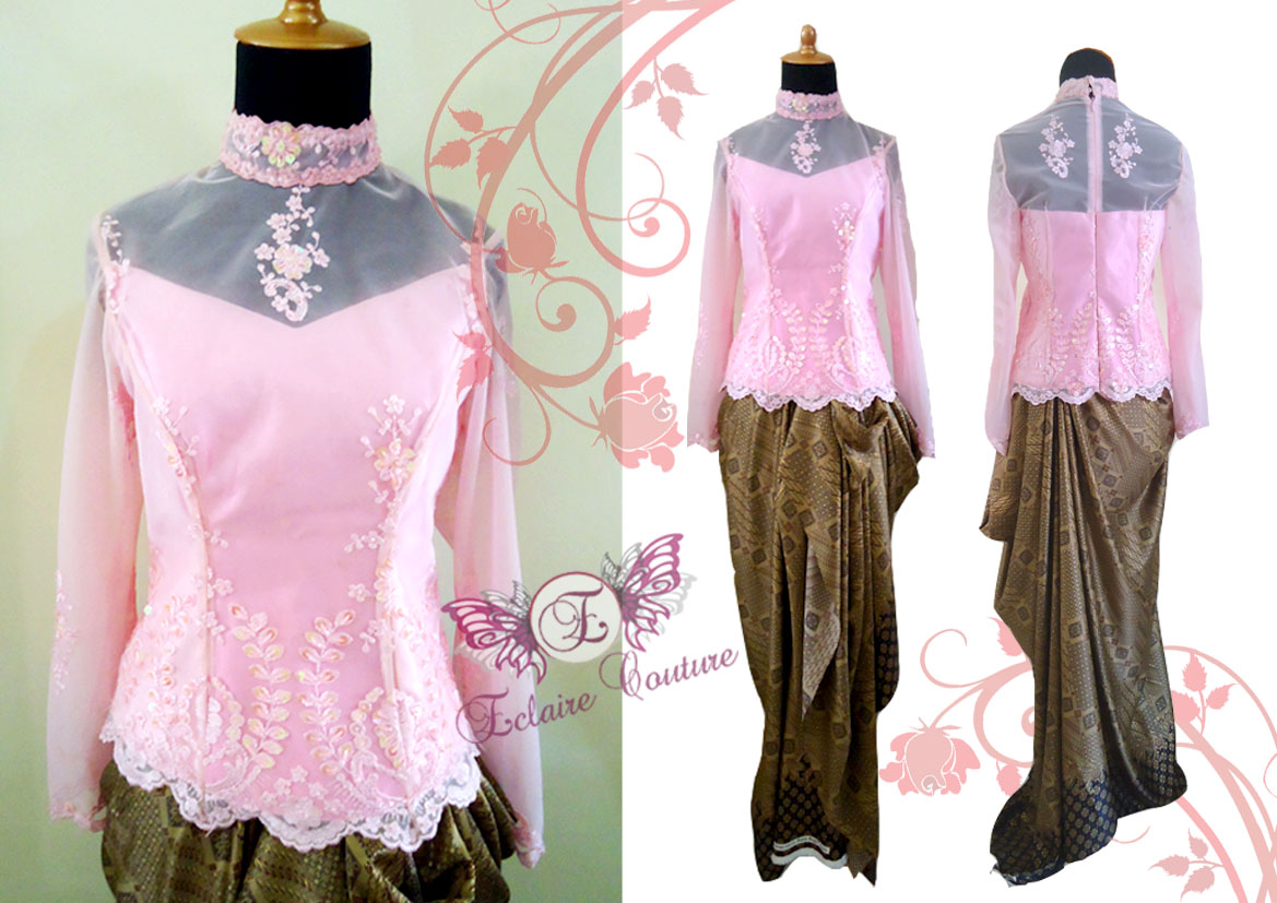 kebaya batak pink elegan