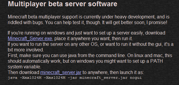 Download the Minecraft Server