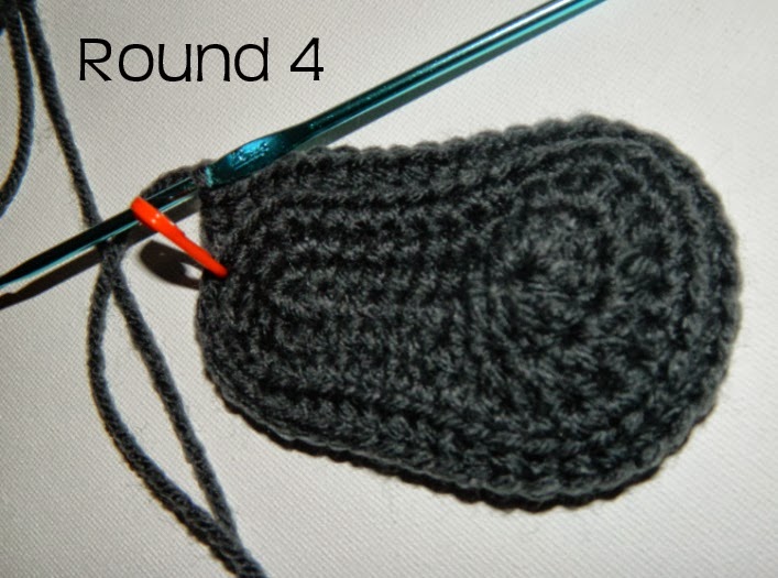 Round 5: Repeat round 4  Join with 1st sc. Ch1 42 stitches
