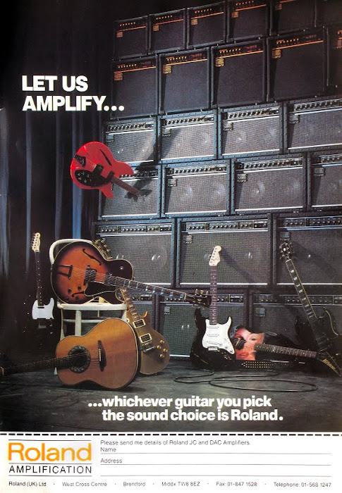 Roland Jazz Chorus guitar amp ad