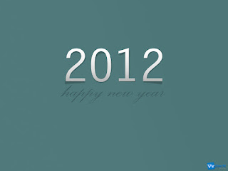 Happy New Year 2012 Simple Text Wallpaper