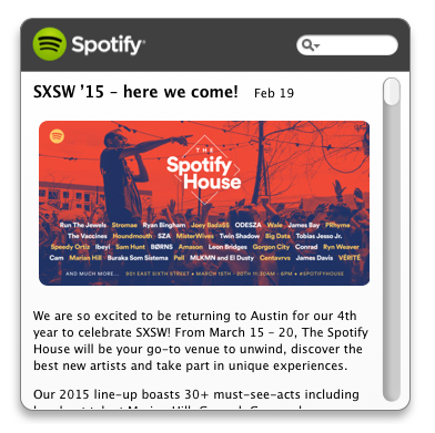 DashboardWidgets / Blog: Spotify