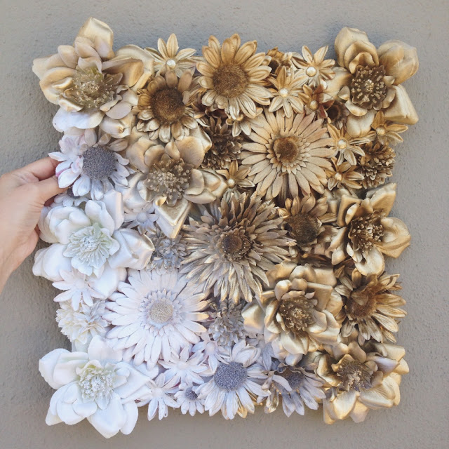 joy & caffeine DIY FLORAL OMBRÉ WALL ART