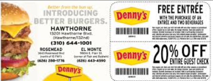 dennys coupons