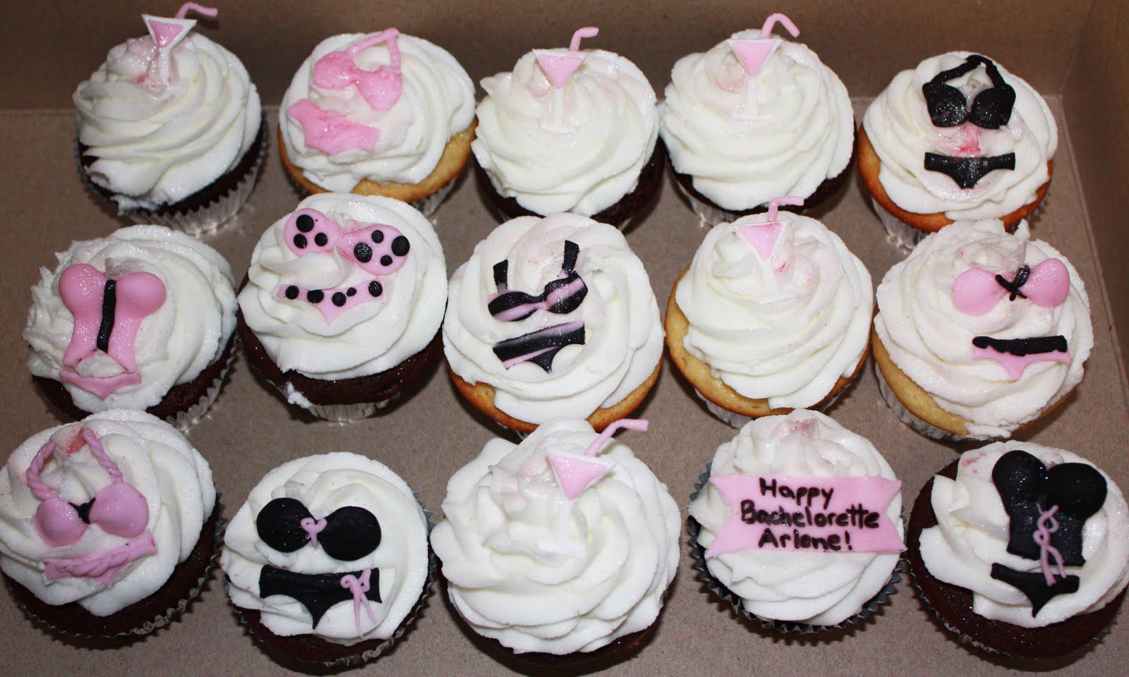 Cup O Cake Arlene's Underwear and Bra / Martini Glasses Cupcakes