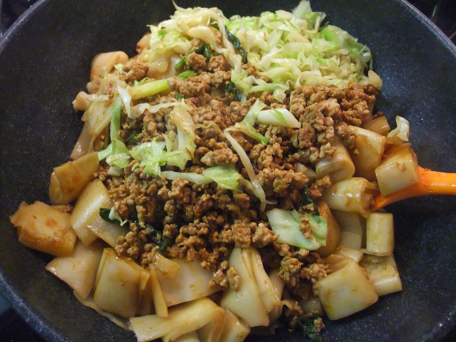 Susan's SavourIt! Pork and Cabbage Rice Rolls StirFry...