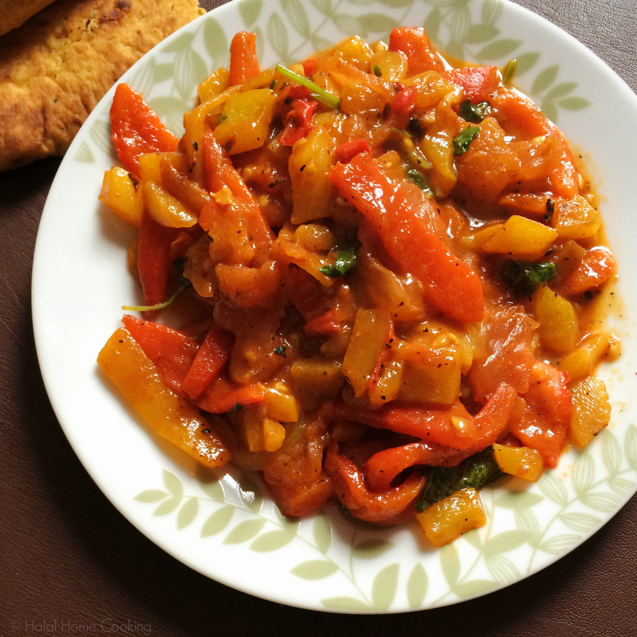 Halal Home Cooking Spicy FlameGrilled Bell Pepper & Tomato Salad