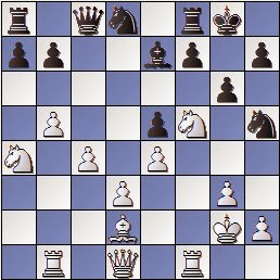 Partida de ajedrez José Paredes - Circol Isern, posición despues de 21.Cf5!