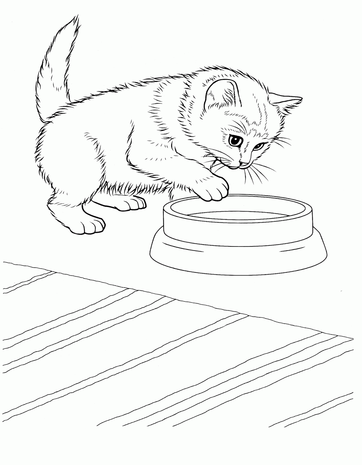 Coloring Pages: Cats and Kittens Coloring Pages Free and Printable