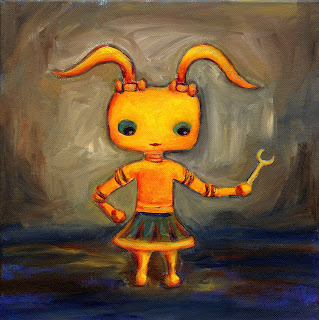 Painting of Robot Girl