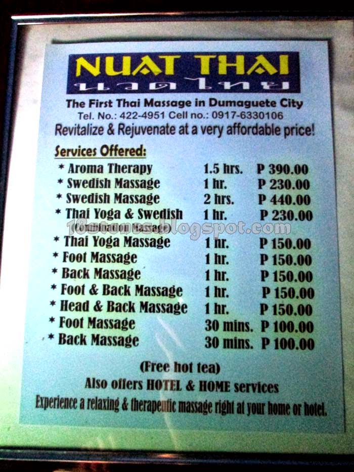Nuat Thai Foot & Body Massage Travel Speed