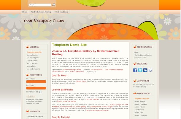Free Joomla Flowers Grunge Floral Theme Template Free Joomla Flowers Grunge Floral Theme Template