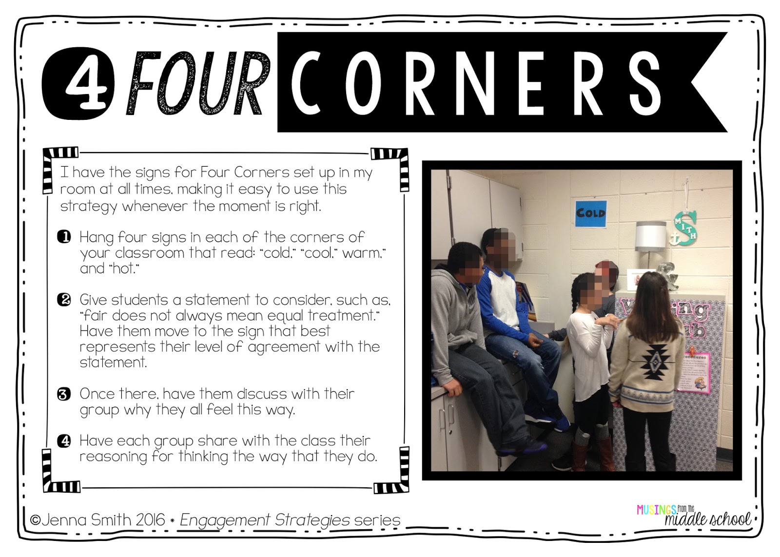 Musings from the Middle School Strategy 4 Four Corners (Engagement