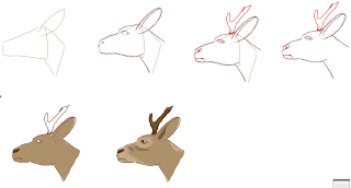 easy drawing, how to draw easily, how to draw deer easily