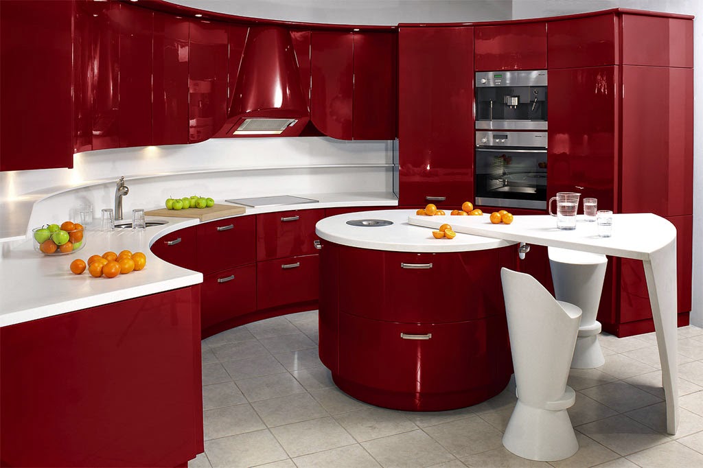 Diseño de Cocinas en colores Rojo y Negro | Cocina y Muebles