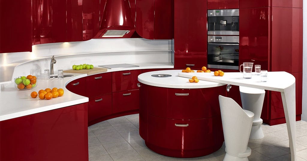Diseño de Cocinas en colores Rojo y Negro | Cocina y Muebles