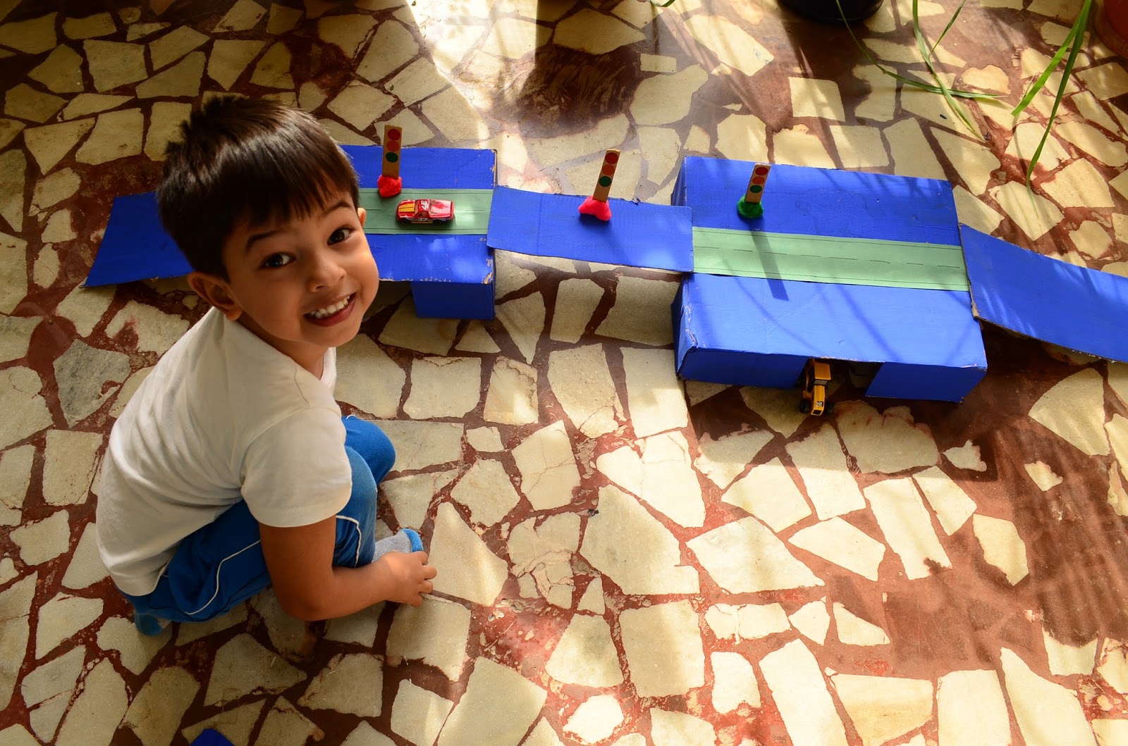 Practical Mom DIY Tunnel & Ramps for Toy Cars