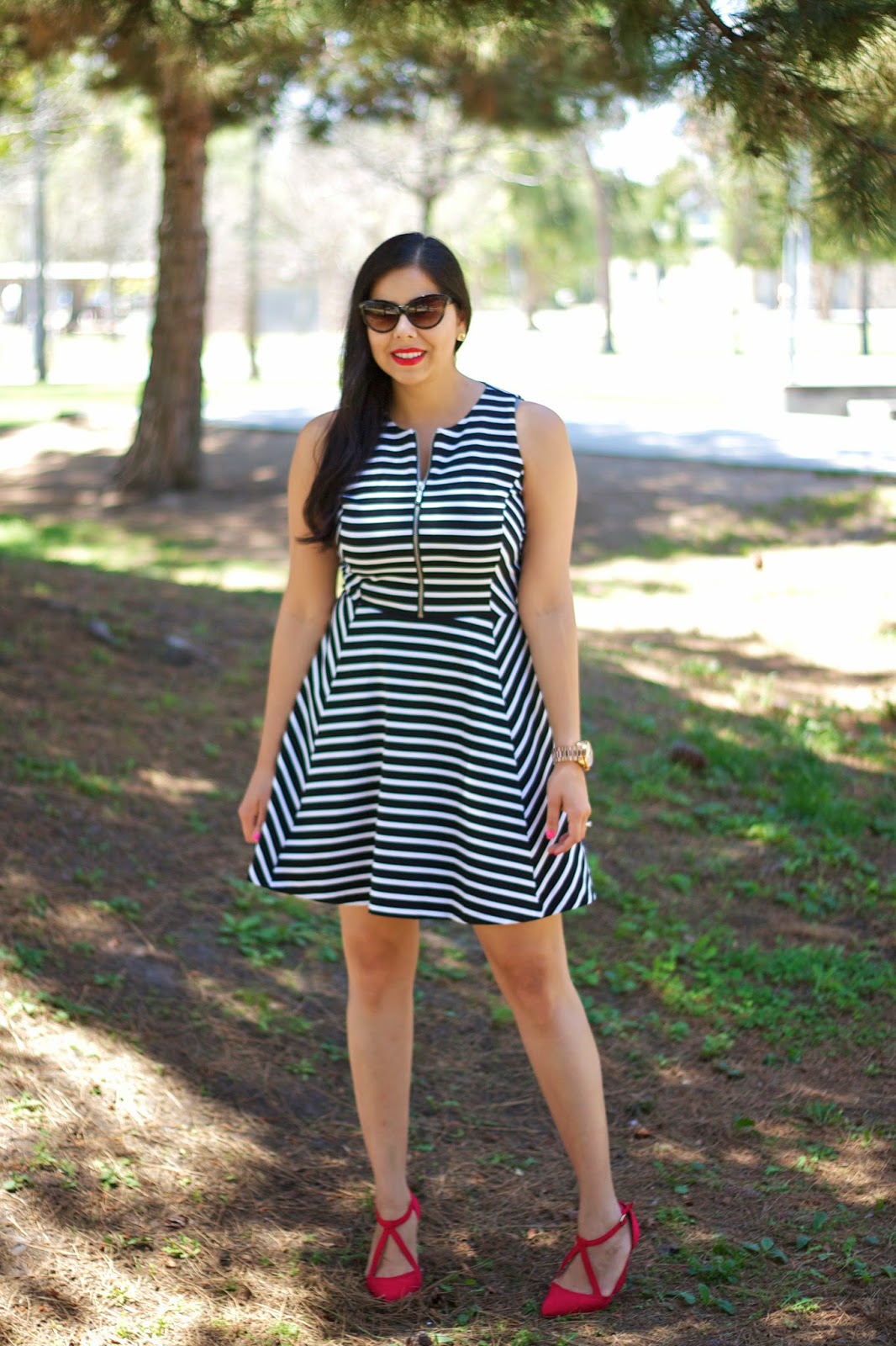 Marshalls striped dress Marshalls striped dress, michael kors striped dress, striped dress with illusion, zippered dress