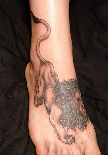 beautiful lion tattoo