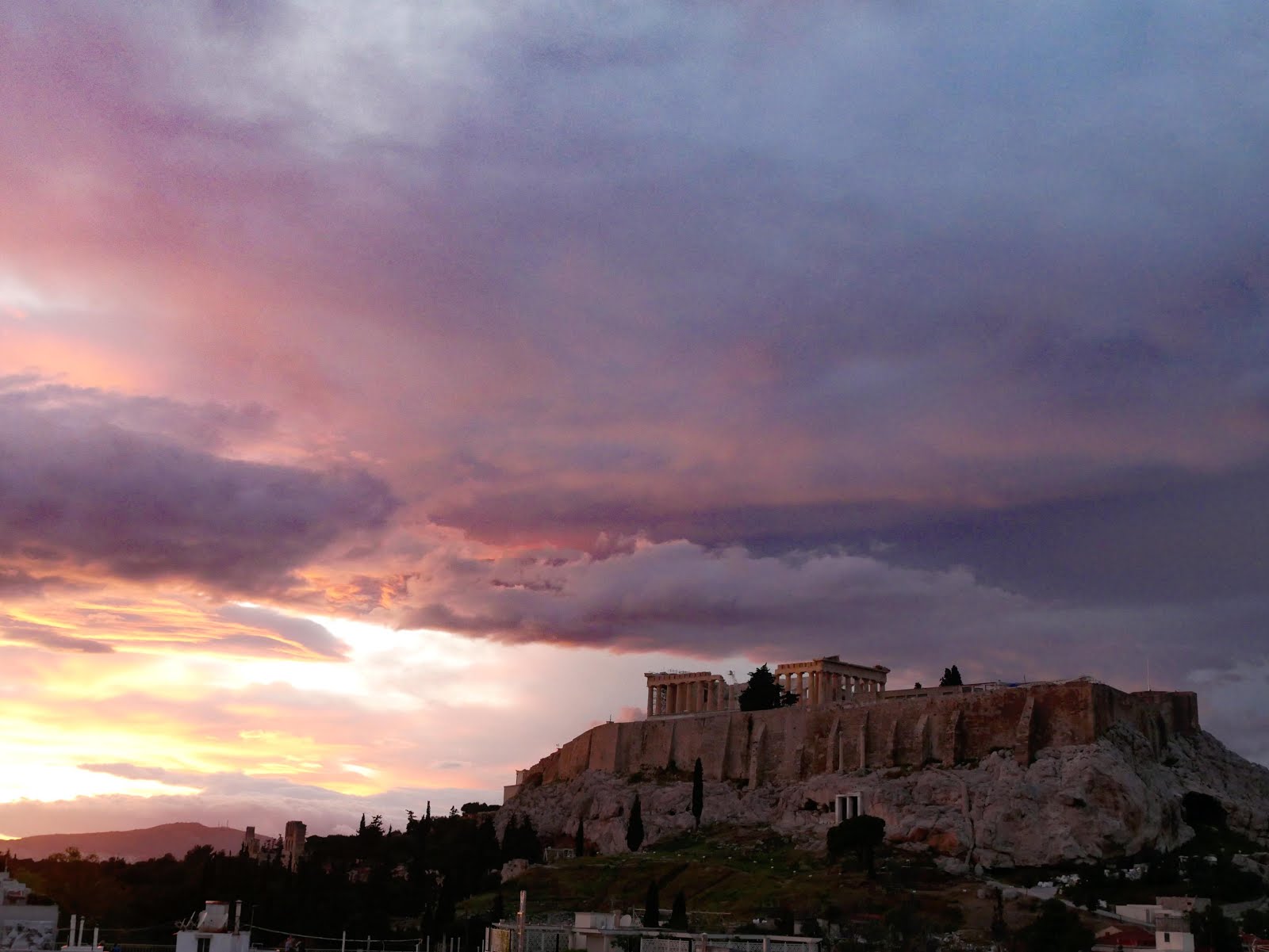 Sunset over Athens