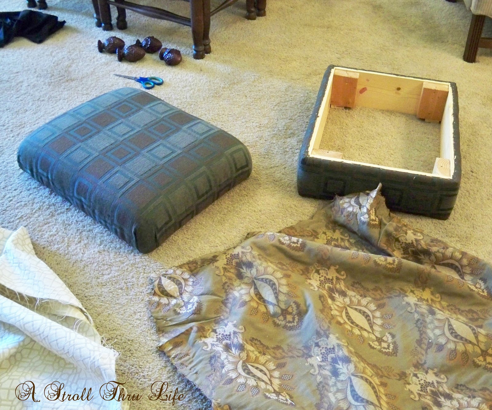 A Stroll Thru Life How To Make & Upholster An Ottoman