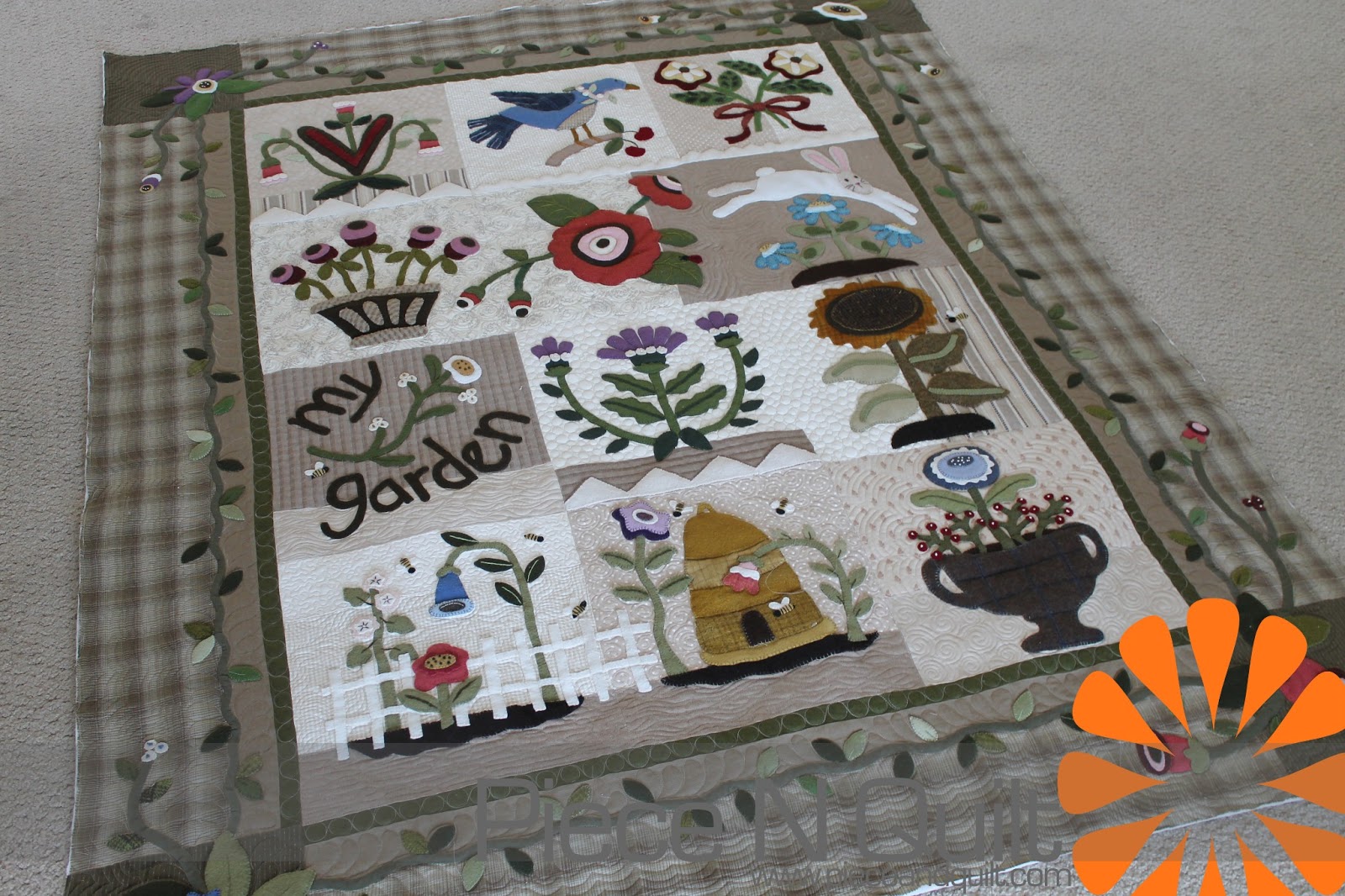 Piece N Quilt Wool Quilt Sampler Block of the Month