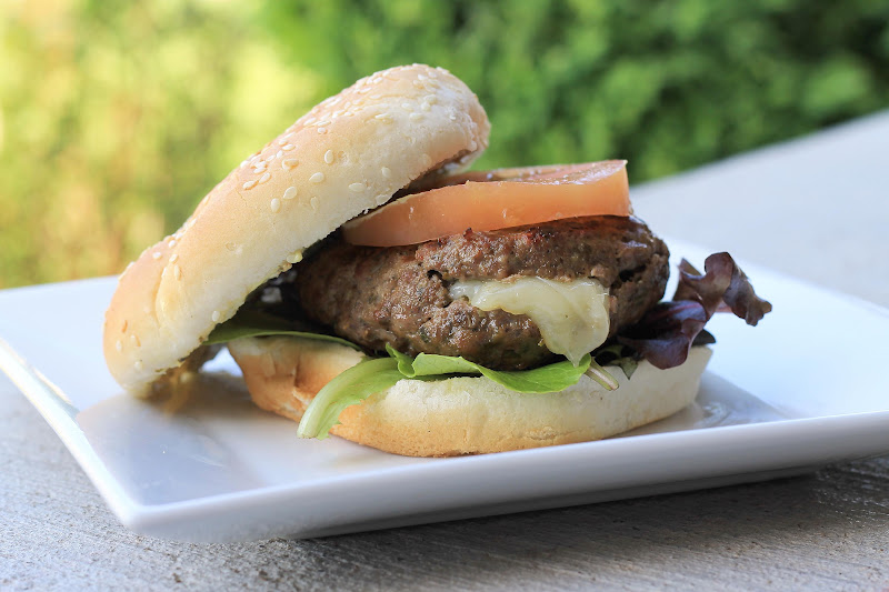 Step by Step Gourmet Havarti Stuffed Pesto Burgers