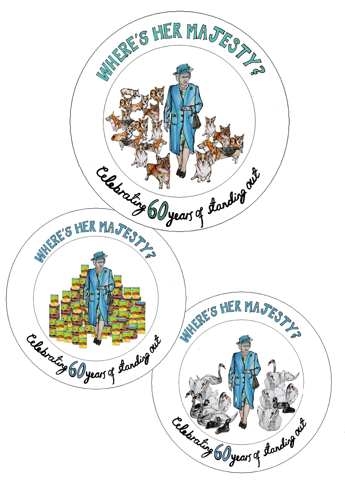 Katie Spragg Diamond Jubilee Commemorative Plates and spot at Festival