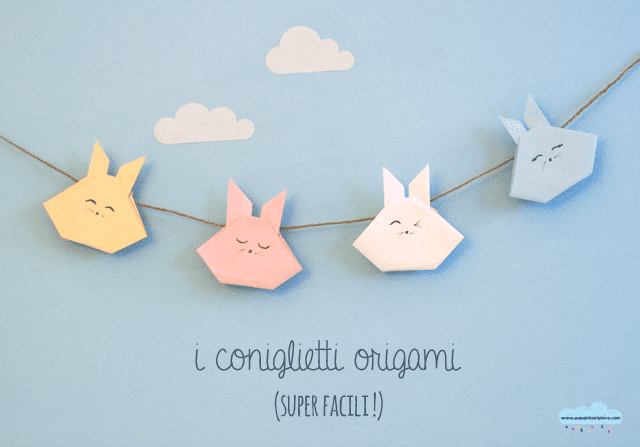 Quandofuoripiove: origami per bambini: i coniglietti per il festone di  Pasqua