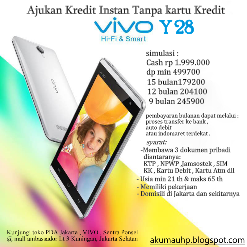 Ajukan Kredit Instan Tanpa Kartu Kredit Vivo Y28