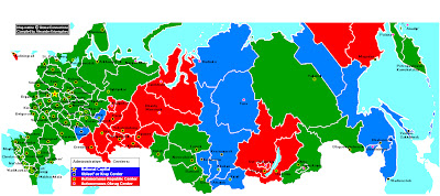 Rusia Map political Regional