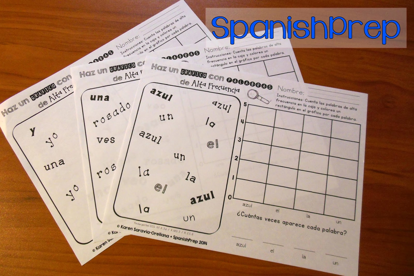 SpanishPrep Blog Graphing Spanish PreK Sight Words