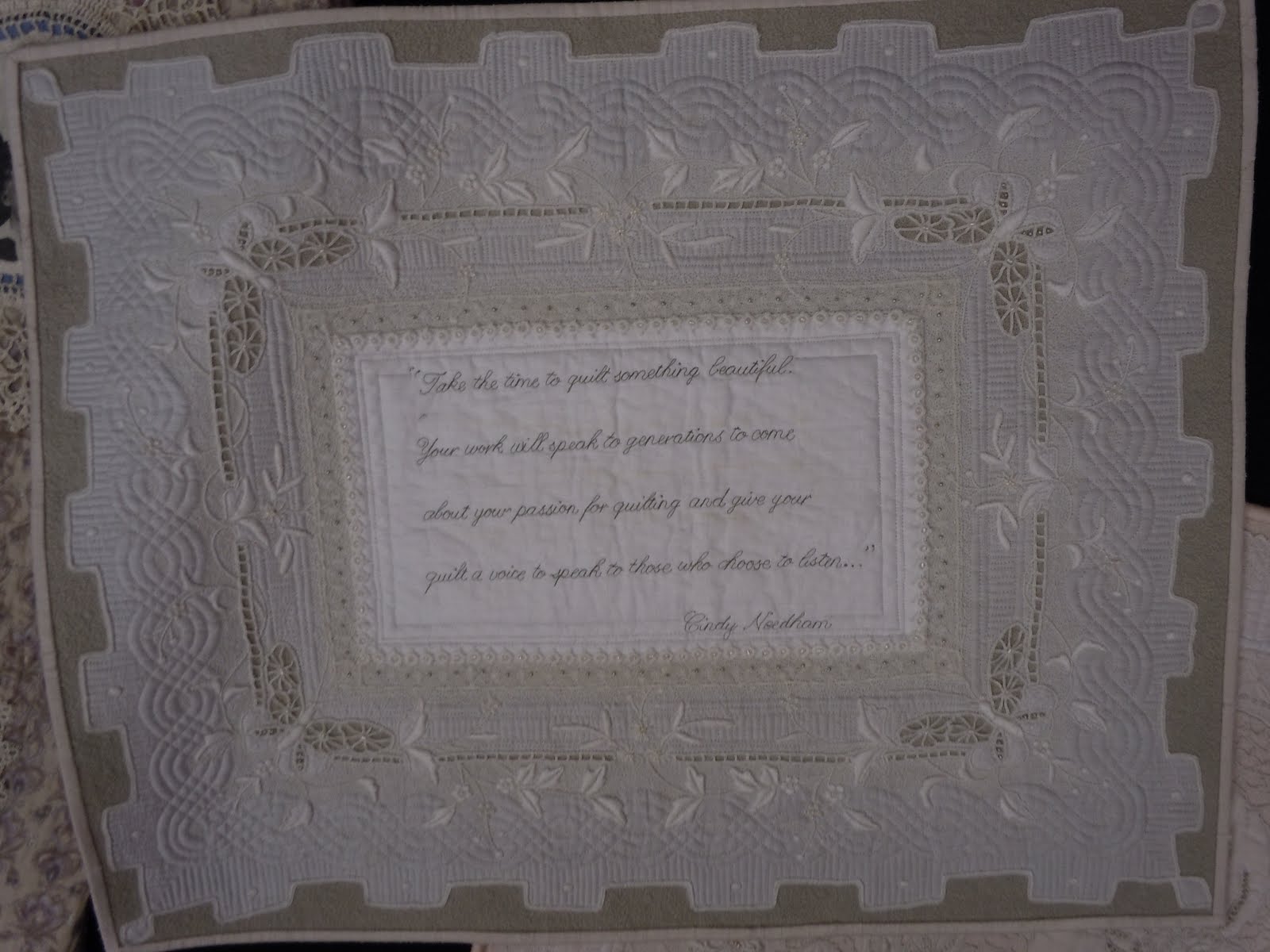 1 More Stitch Vintage Linen Quilts with Cindy Needham